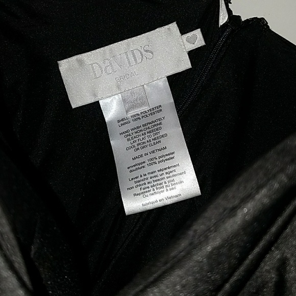 Davids bridal black gown style F15554 - Picture 5 of 6